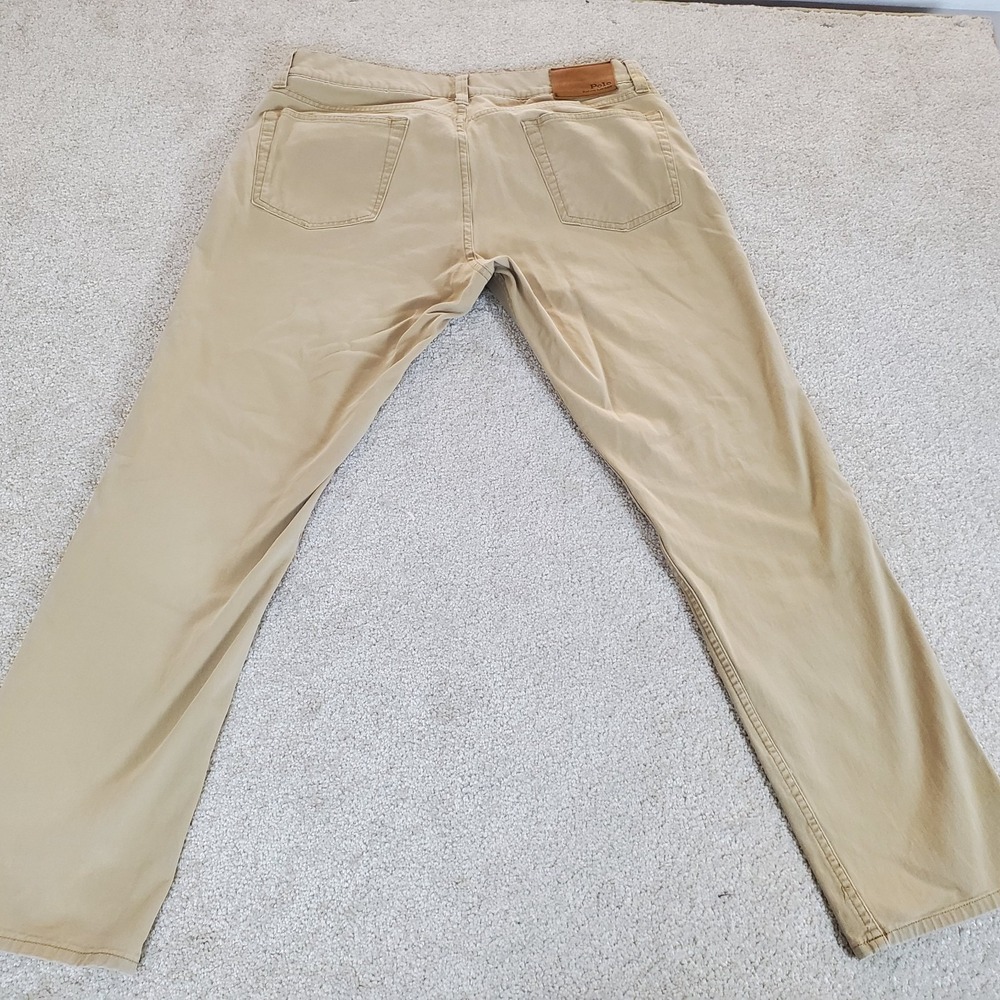 Polo Ralph Lauren Men's Jeans Size 33X30 Actually Measures 34X28 Tan - Picture 3 of 15